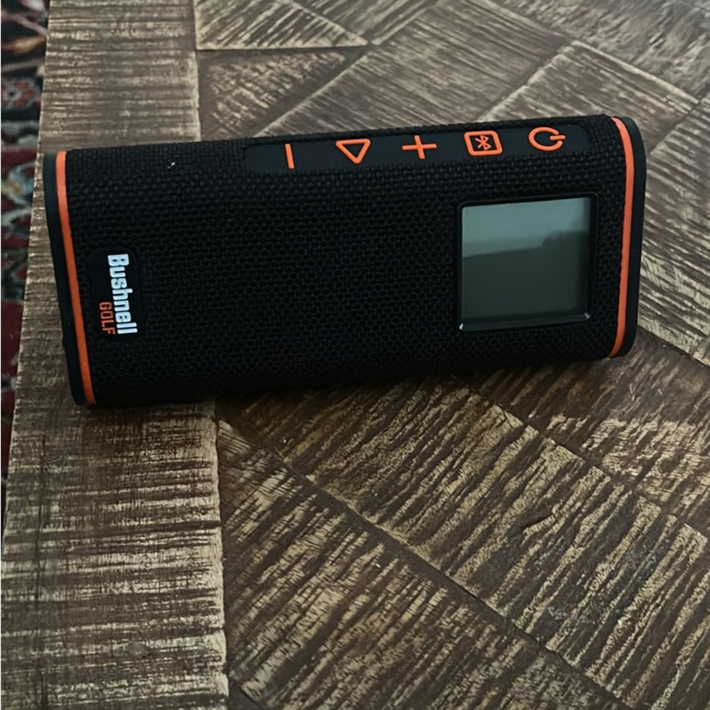 Black and Orange Portable Audio Device